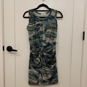 Goodnight Macaroon Camo Front Tie Tank Dress